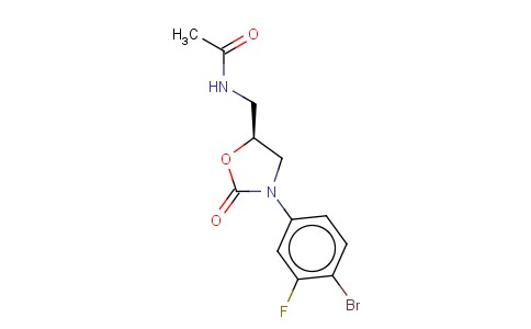 (5S)-N-[3-(4-BROMO-3-FLUOROPHENYL)-2-OXOOXAZOLIDIN-5-YLMETHYL]ACETAMIDE